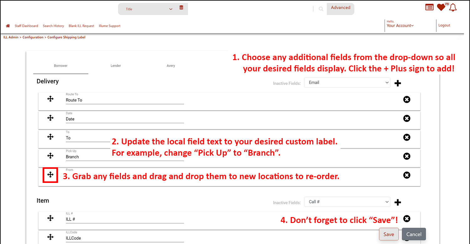 Borrower Shipping Label